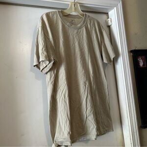 Men's Casual Beige Short Sleeve Tee